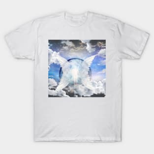 Human soul between angel wings T-Shirt